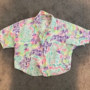 Neon Button Up